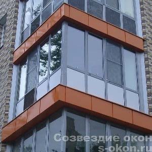 Распашной алюминиевый балкон