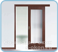 Раздвижная дверь со стеклом