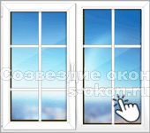 Окна с раскладкой в загородный дом