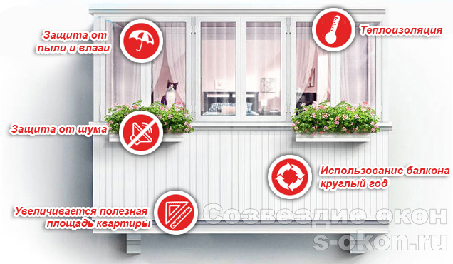 Преимущества остекления балконов с Москве