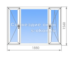 Трехстворчатое окно в 1605-9